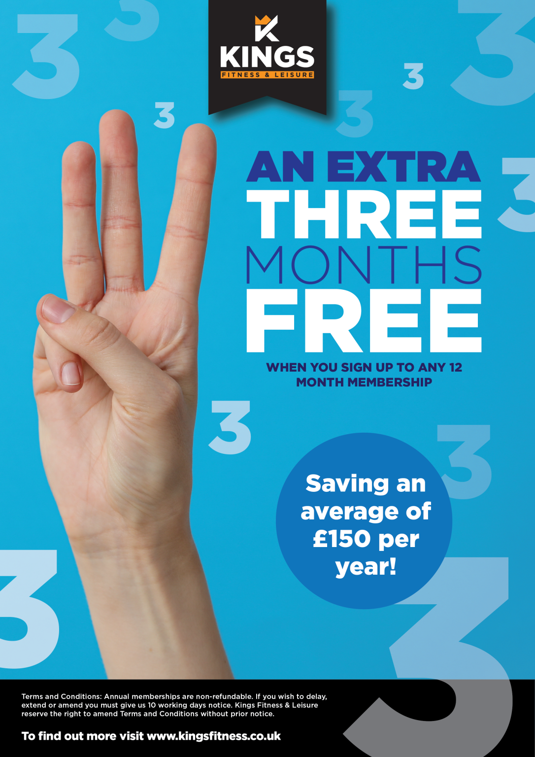 New annual membership offer. Kings Fitness & Leisure